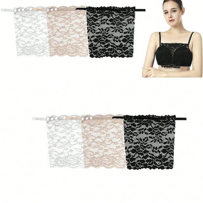 1/3/9pcs Elegant Floral Anti-Light Lingerie Fabric - Fashionable Comfortable Lingerie Decorative Fabric, Suitable For Back To School, Wedding, Birthday Gifts, Washable, Exquisite Lace Trim, Suitable F