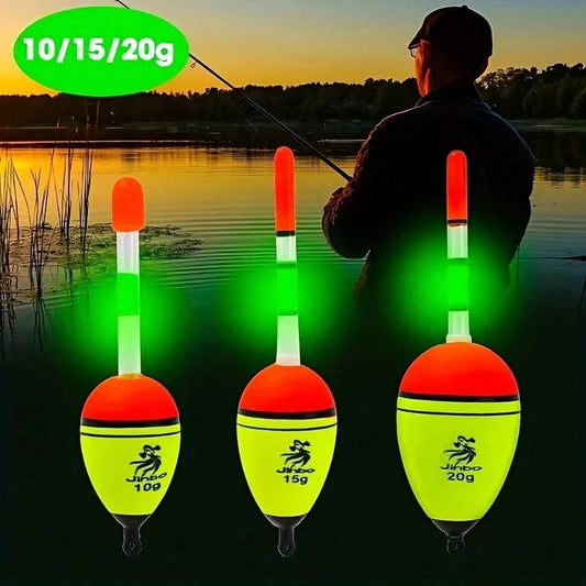 1/3pcs EVA Glow-In-The-Dark Floating Buoys, Suitable For Fishing And Drifting, Lightweight Design, Essential Fishing Gear For Fishing Enthusiasts, Family Travel, Cycling, Outdoor Camping, High Buoyanc