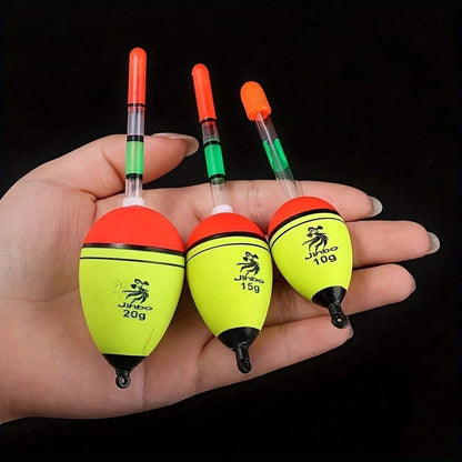 1/3pcs EVA Glow-In-The-Dark Floating Buoys, Suitable For Fishing And Drifting, Lightweight Design, Essential Fishing Gear For Fishing Enthusiasts, Family Travel, Cycling, Outdoor Camping, High Buoyanc