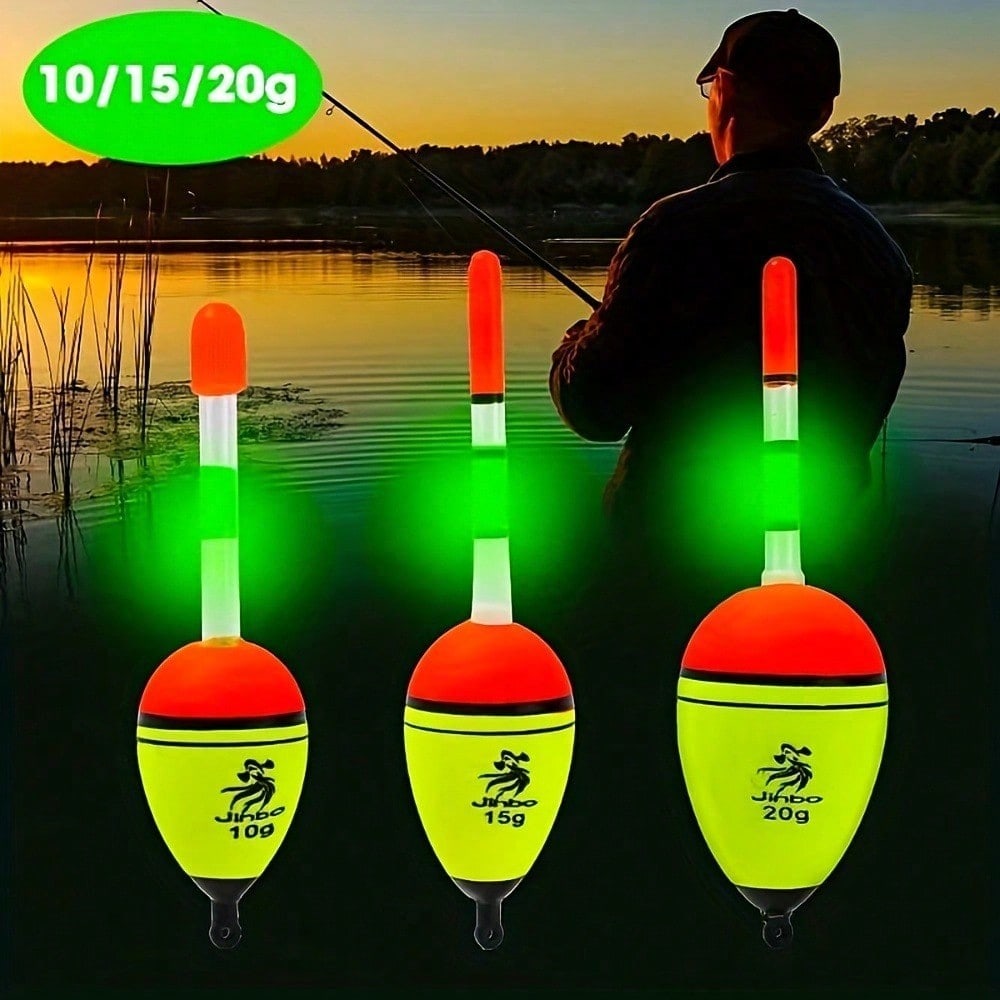 1/3pcs EVA Glow-In-The-Dark Floating Buoys, Suitable For Fishing And Drifting, Lightweight Design, Essential Fishing Gear For Fishing Enthusiasts, Family Travel, Cycling, Outdoor Camping, High Buoyanc