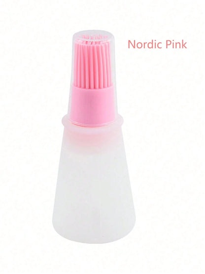 1/3pcs Silicone Oil Brush Bottle, Baking Tool, Suitable For Air Fryer, Pancake, BBQ, Steak, Heat-Resistant Silicone Brush