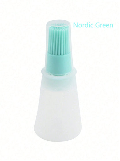 1/3pcs Silicone Oil Brush Bottle, Baking Tool, Suitable For Air Fryer, Pancake, BBQ, Steak, Heat-Resistant Silicone Brush