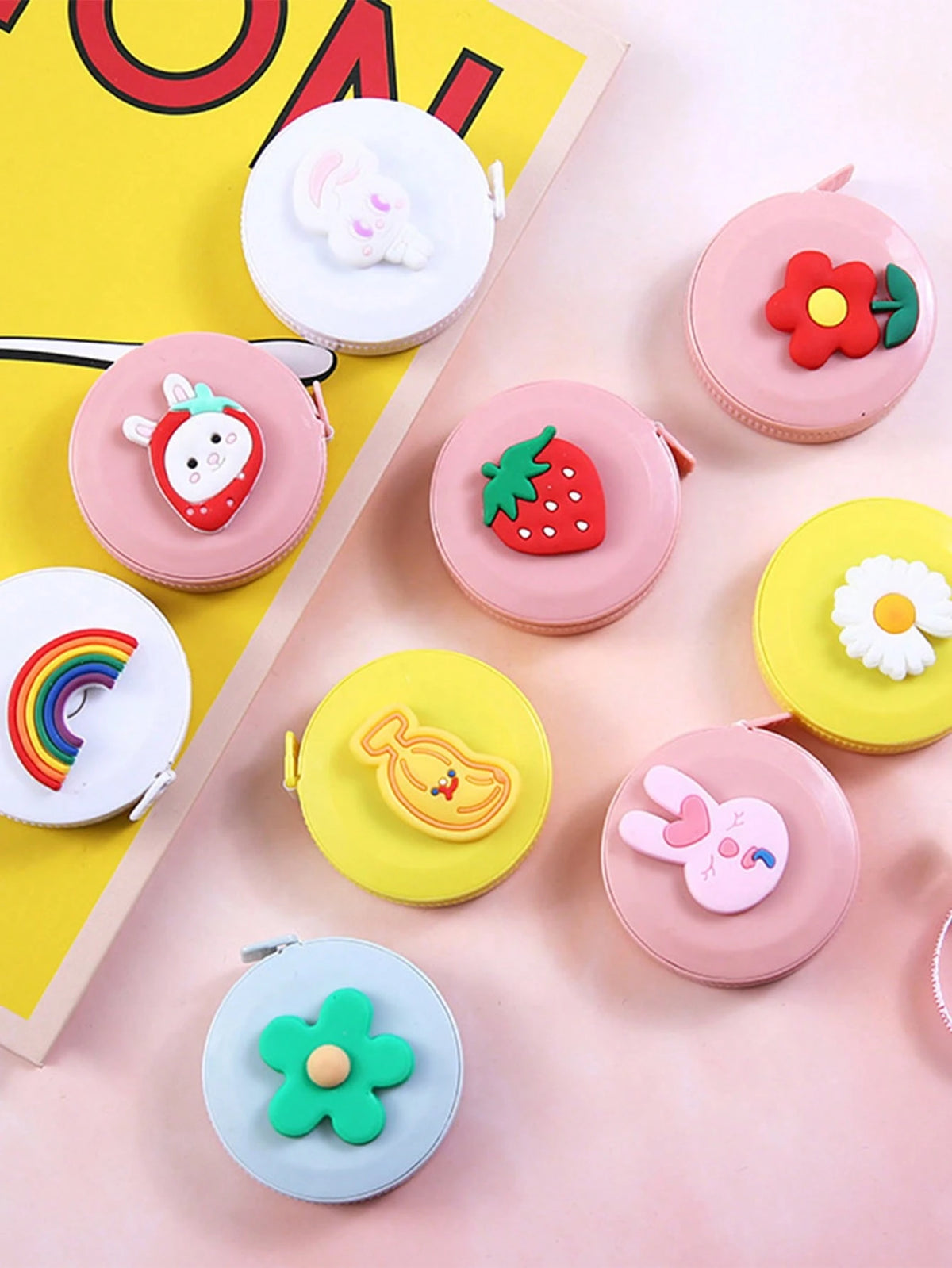1.5m/60in Cute Cartoon Retractable Tape Measure, Creative Portable Mini Sewing Ruler Measuring Tape