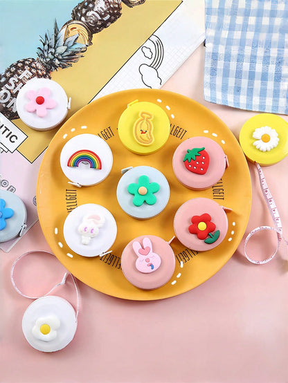 1.5m/60in Cute Cartoon Retractable Tape Measure, Creative Portable Mini Sewing Ruler Measuring Tape