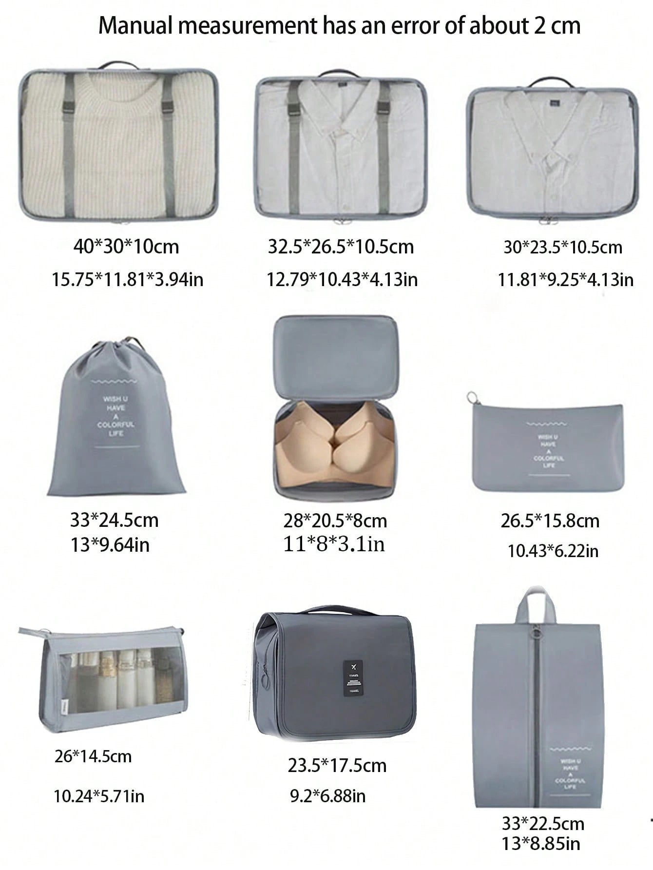 1/9pcs Travel Organizer, Foldable Storage Bag, Cosmetic Bag, Toiletry Bag, Beach Bag, Makeup Brush Bag, Makeup Bag, Skincare Bag, Travel Storage Pouch, Shoe Bag, Underwear Bag, Lightweight Luggage, Dr