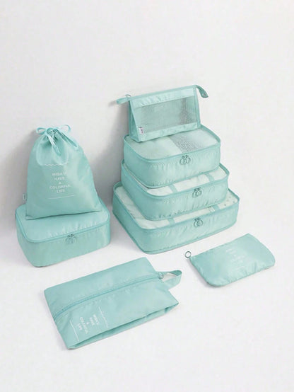 1/9pcs Travel Organizer, Foldable Storage Bag, Cosmetic Bag, Toiletry Bag, Beach Bag, Makeup Brush Bag, Makeup Bag, Skincare Bag, Travel Storage Pouch, Shoe Bag, Underwear Bag, Lightweight Luggage, Dr
