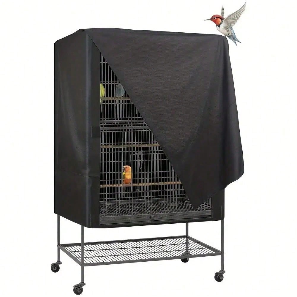 1 Pack Bird Cage Cover, Durable Washable Wind Resistant Bird Cage Accessory, Privacy Light Block Shield For Parrots & Small Pets, Indoor & Outdoor Use, Perfect Gift For Bird Owners
