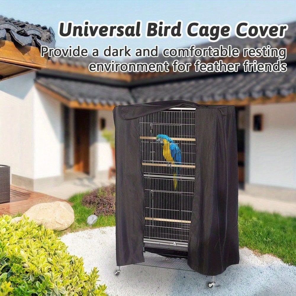 1 Pack Bird Cage Cover, Durable Washable Wind Resistant Bird Cage Accessory, Privacy Light Block Shield For Parrots & Small Pets, Indoor & Outdoor Use, Perfect Gift For Bird Owners