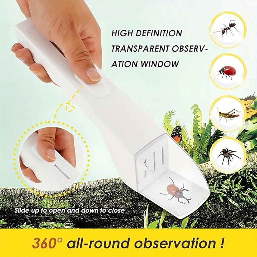 1-Pack Handheld Insect Trap Releaser, Portable Insect Catcher, Quick Release, Pest Control Tool For Home And Garden, No Batteries Required