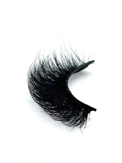 1 Pair 20mm Russian D Curl Fluffy False Eyelashes Dramatic Long Thick Volume Natural Faux Mink Fake Eyelashes