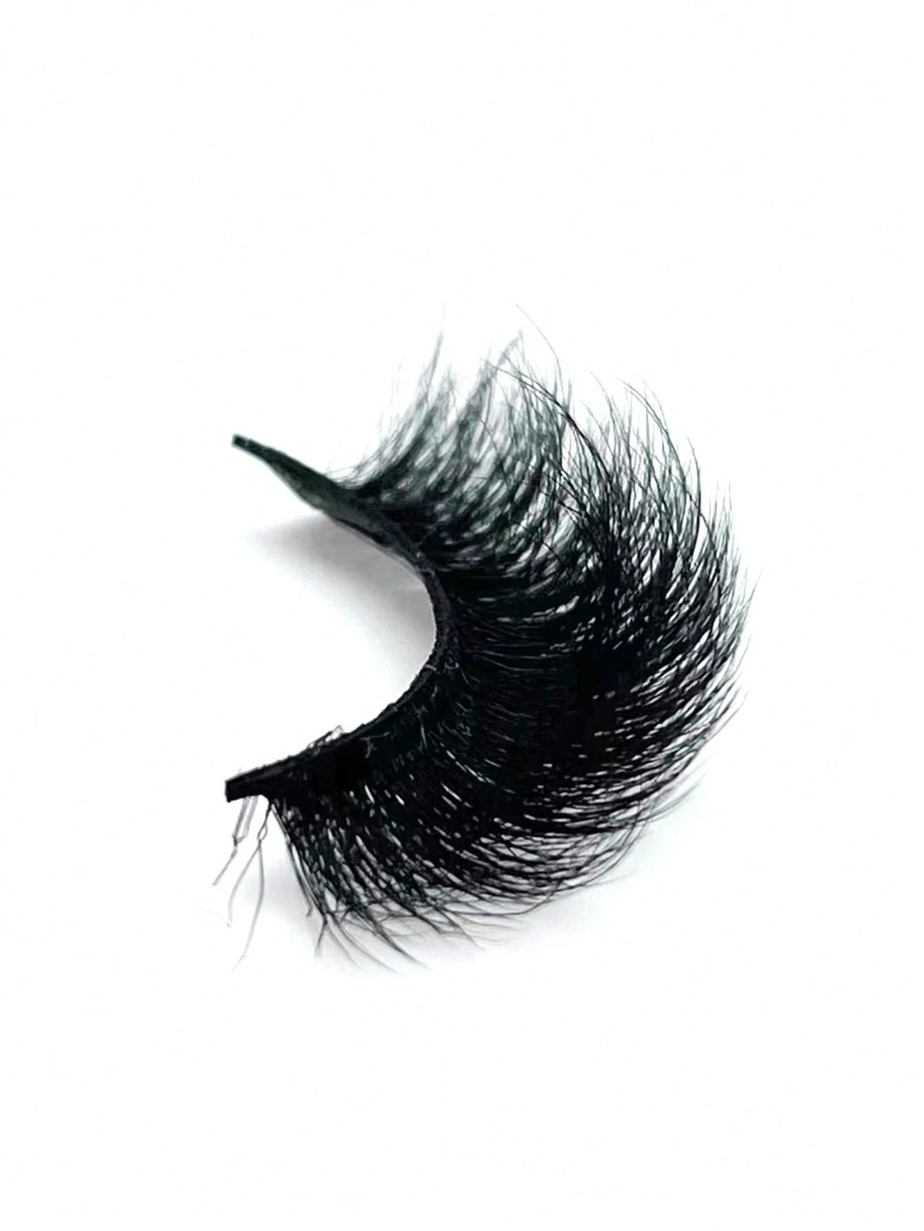 1 Pair 20mm Russian D Curl Fluffy False Eyelashes Dramatic Long Thick Volume Natural Faux Mink Fake Eyelashes