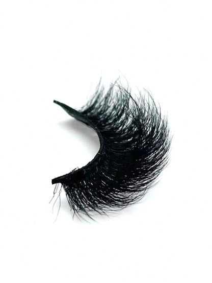 1 Pair 20mm Russian D Curl Fluffy False Eyelashes Dramatic Long Thick Volume Natural Faux Mink Fake Eyelashes