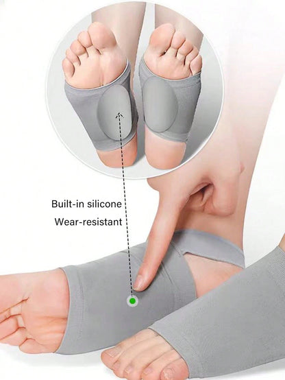 1 Pair Arch Support Insoles, Made Of Soft Silicone Arch Support And Breathable Arch Protector, Reduce Foot Friction. Washable And Reusable, Suitable For Both Men And Women.