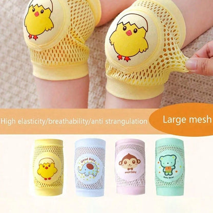 1 Pair Baby Breathable Mesh Knee Pads, Toddler Anti-Fall Crawling Protective Gear, Summer Thin Crawling Knee Pads