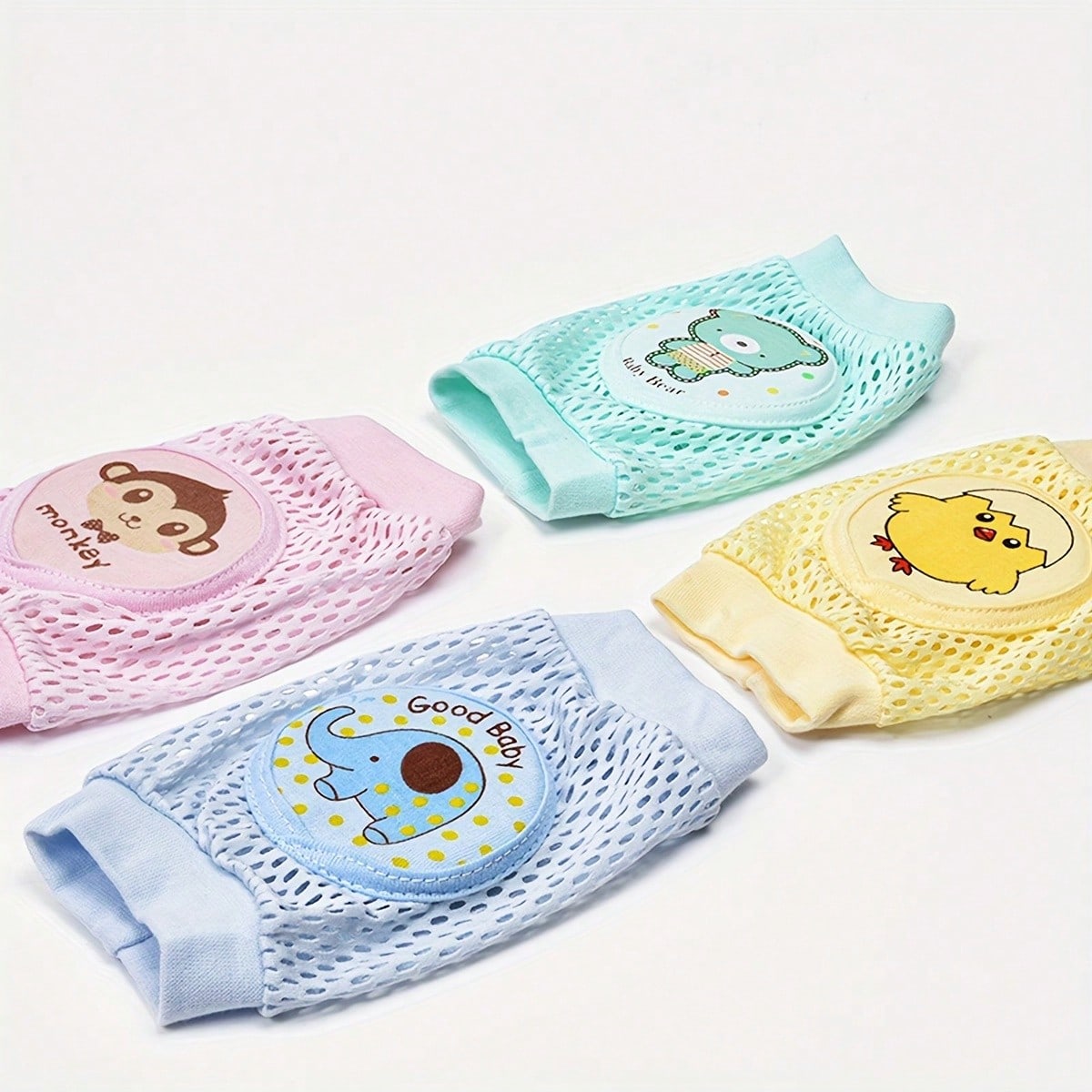 1 Pair Baby Breathable Mesh Knee Pads, Toddler Anti-Fall Crawling Protective Gear, Summer Thin Crawling Knee Pads