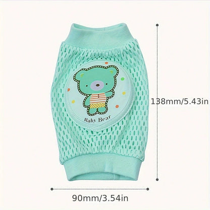 1 Pair Baby Breathable Mesh Knee Pads, Toddler Anti-Fall Crawling Protective Gear, Summer Thin Crawling Knee Pads