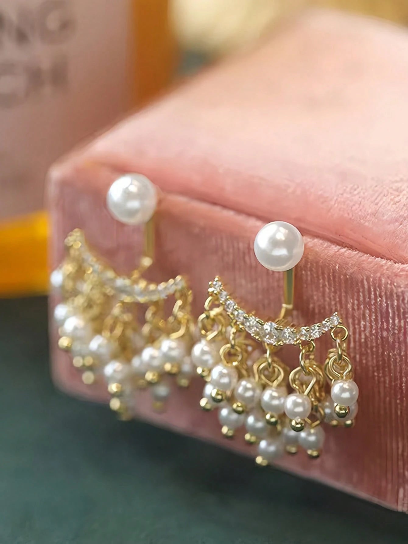 1 Pair Ethereal Pearl Tassel Earrings, Suitable For Accessories, Wedding Gift, Bridal Season Earrings