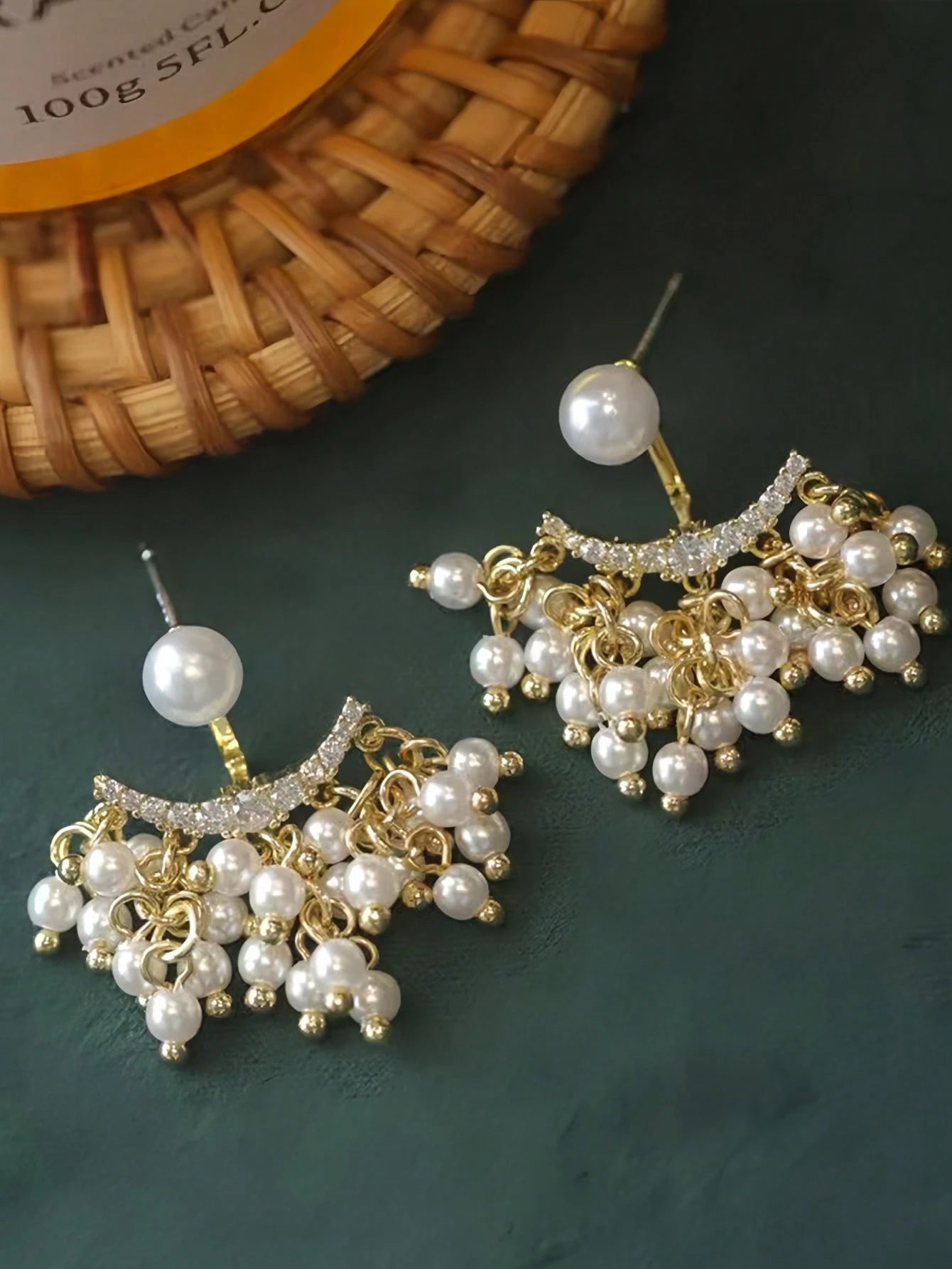 1 Pair Ethereal Pearl Tassel Earrings, Suitable For Accessories, Wedding Gift, Bridal Season Earrings