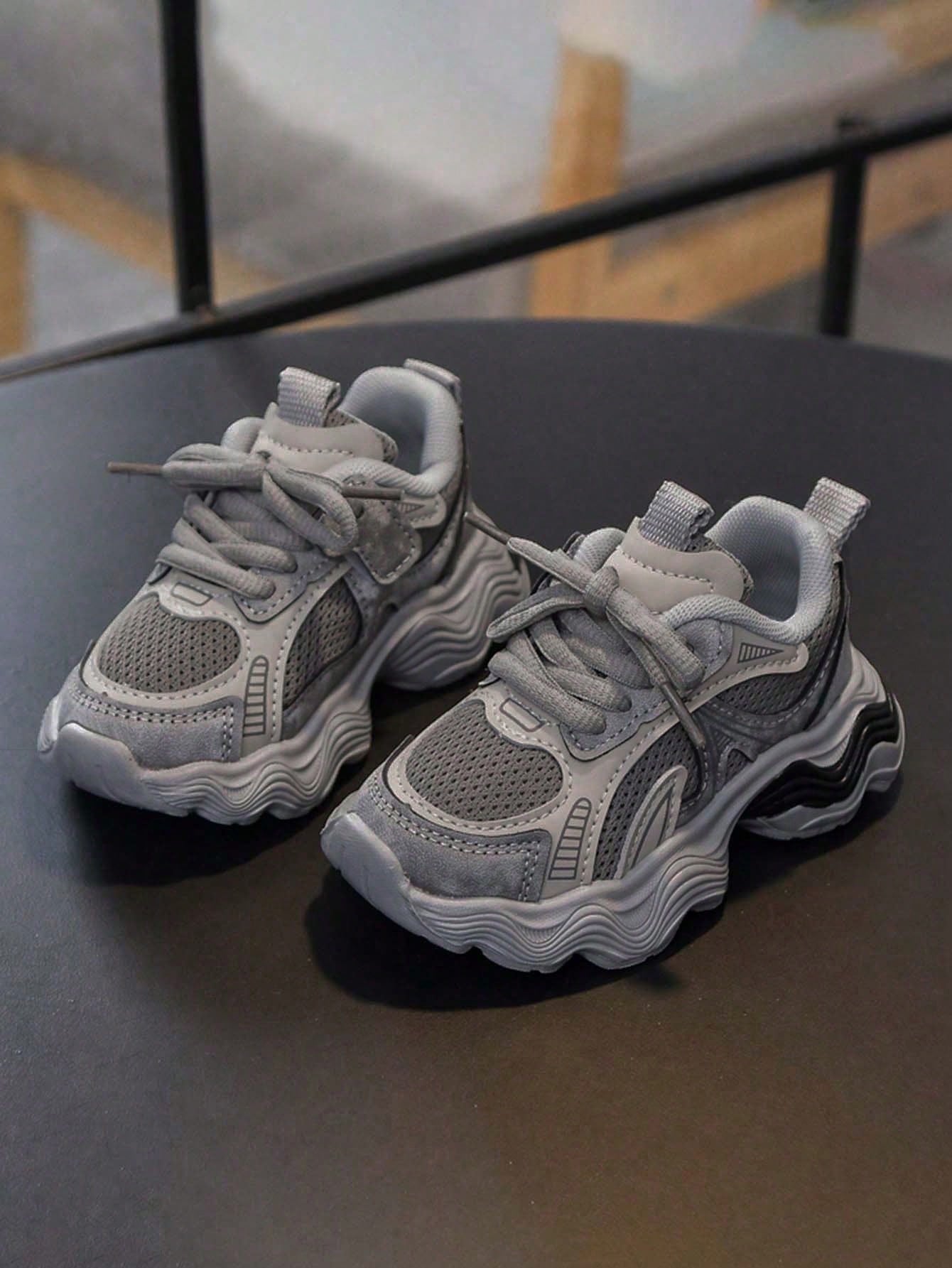 1 Pair Fashion Versatile Breathable Thick-Sole Sneakers, Comfortable, Lightweight, Shock-Absorbing, Non-Slip Baby Casual Shoes Suitable For Running, Walking, Hiking, Spring & Autumn