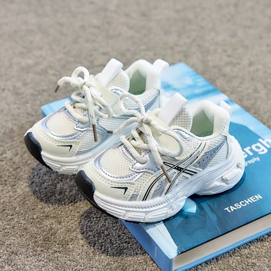 1 Pair Fashionable Baby Sports Shoes, Soft Breathable Fabric, Lightweight Shock-Absorbing Non-Slip Sole, Caring For Baby's Little Feet. Multiple Colors Available, Suitable For Running And Jumping, Ess