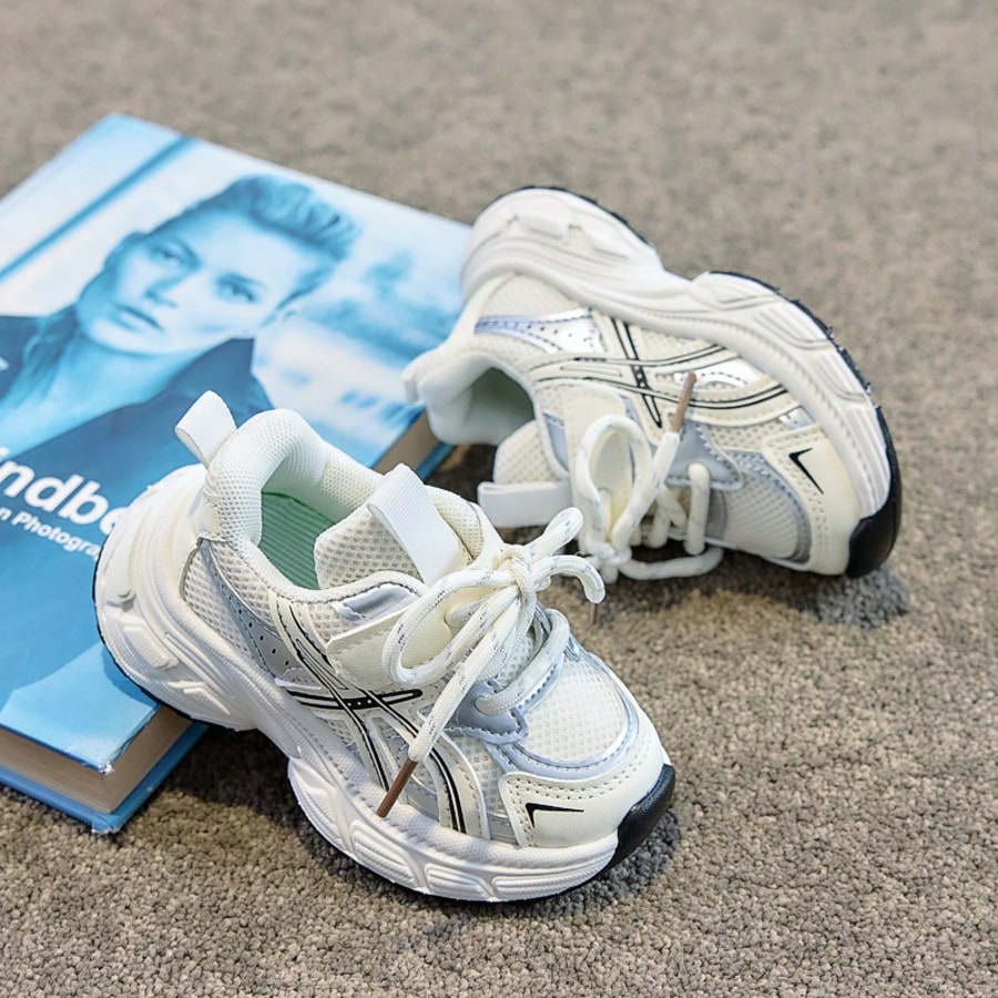1 Pair Fashionable Baby Sports Shoes, Soft Breathable Fabric, Lightweight Shock-Absorbing Non-Slip Sole, Caring For Baby's Little Feet. Multiple Colors Available, Suitable For Running And Jumping, Ess