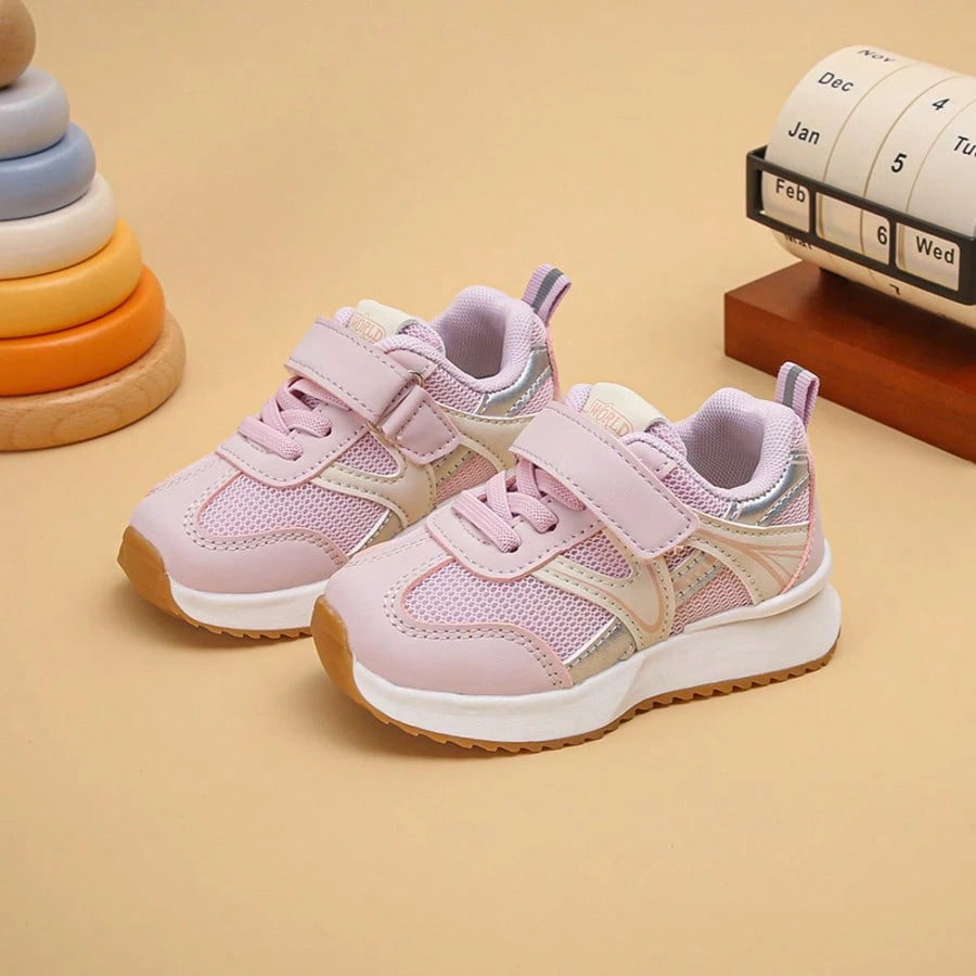 1 Pair Fashionable Baby Sports Shoes, Soft Breathable Fabric, Lightweight Shock-Absorbing Non-Slip Sole, Caring For Baby's Little Feet. Multiple Colors Available, Suitable For Running And Jumping, Ess