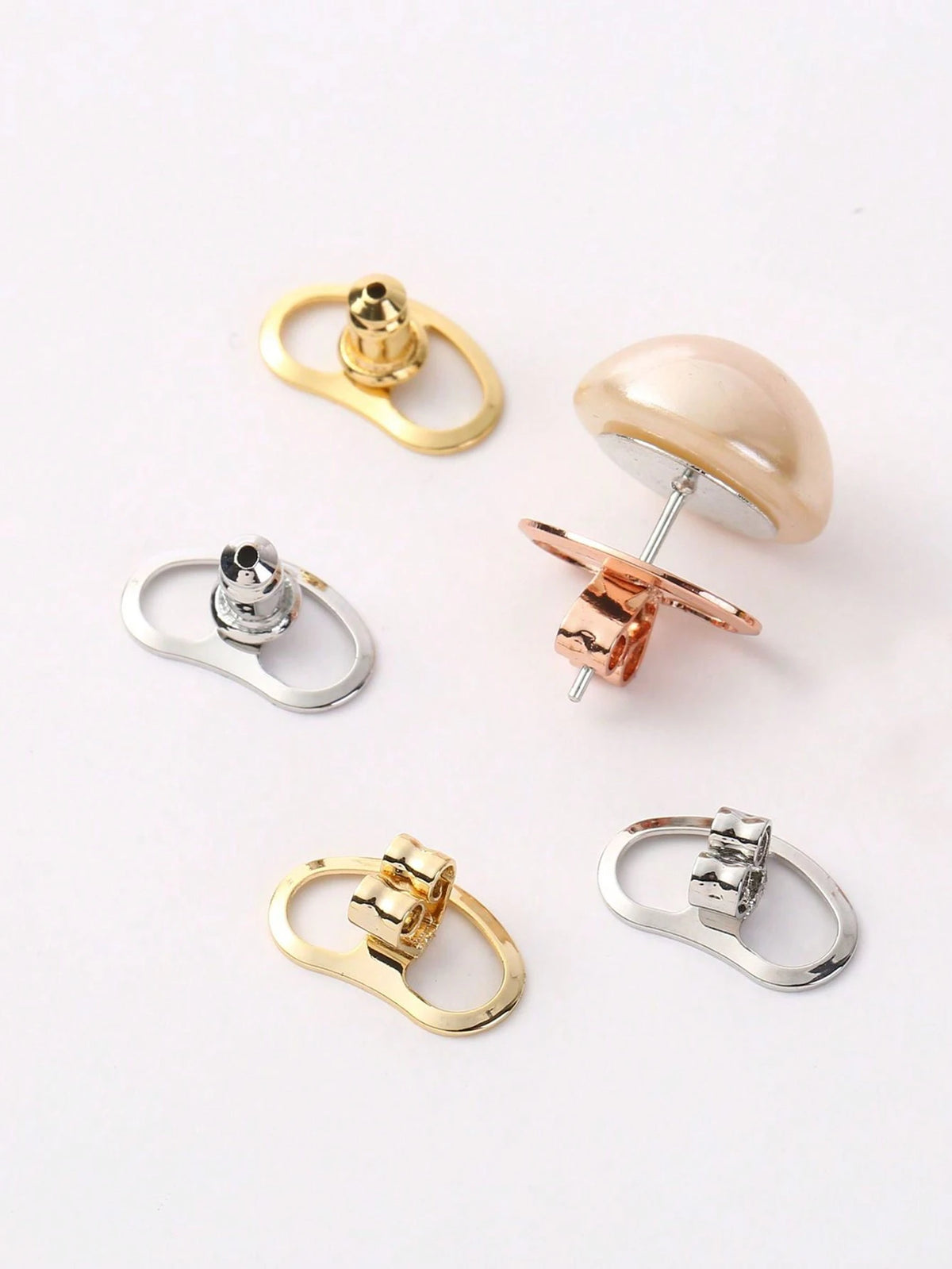 1 Pair Minimalist Copper Pig Nose Shape Ear Plugs, Fashion Auxiliary Ear Tunnels Prevent Ear Stretching, DIY Jewelry Accessories, Gift & Daily Use For Women