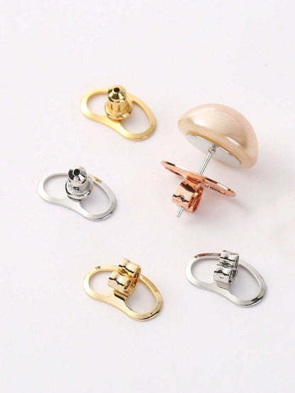 1 Pair Minimalist Copper Pig Nose Shape Ear Plugs, Fashion Auxiliary Ear Tunnels Prevent Ear Stretching, DIY Jewelry Accessories, Gift & Daily Use For Women