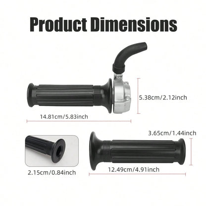 1 Pair Motorcycle Hand Grips Rubber Handles Aluminum Head Accelerator Throttle Anti-Slip Shockproof Motorcycle Handlebar Modification Accessories