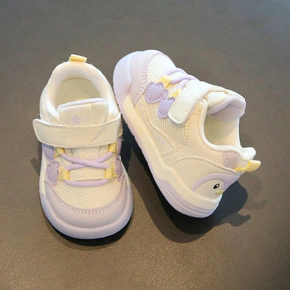 1 Pair New Fashion Baby Sneakers, Soft Breathable Fabric, Lightweight Cushioned Non-Slip Sole, Protects Baby's Little Feet. Multiple Colors Available, Suitable For Running And Jumping, Essential For C
