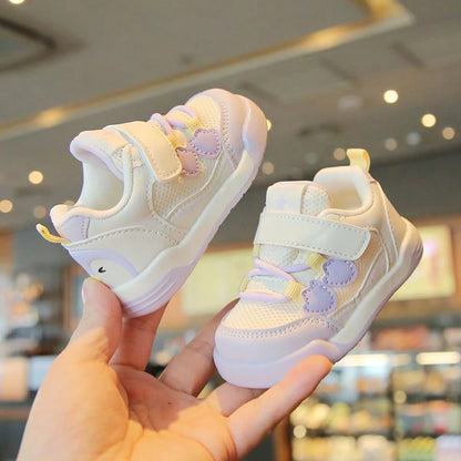 1 Pair New Fashion Baby Sneakers, Soft Breathable Fabric, Lightweight Cushioned Non-Slip Sole, Protects Baby's Little Feet. Multiple Colors Available, Suitable For Running And Jumping, Essential For C
