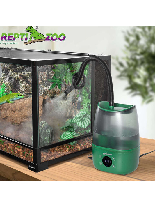1 PC 4L Reptile Humidifier Fogger, Large Reptile Fogger with Humidity Control, Terrarium Humidifiers with Extended Tube Automatic Reptile Misting System for Reptiles Amphibians Herps Vivarium