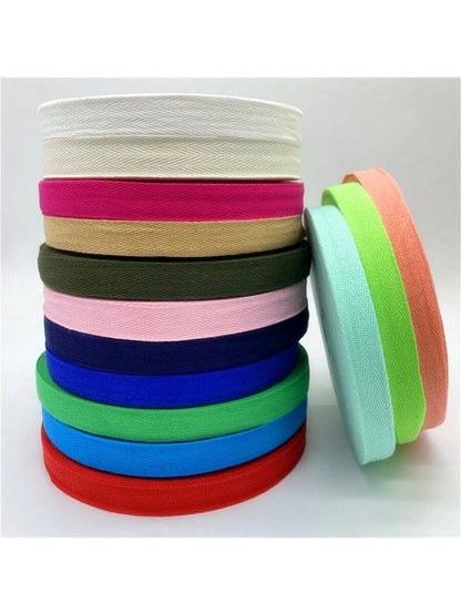1 Pc 5yards 20mm 100% Ribbon Handmade Hserring Bone Ribbon For Apparel Sewing Fabric DIY Christmas Decoration