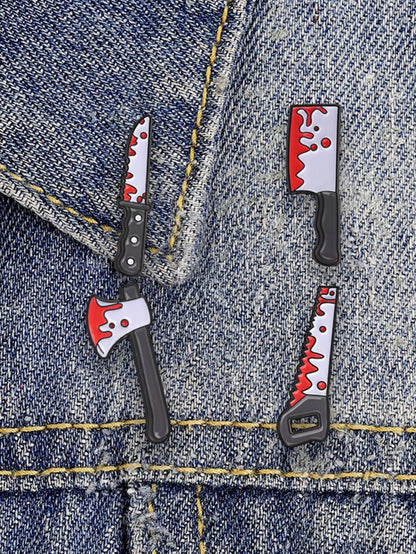 1 Pc Assorted Halloween Pattern Brooches, Lapel Pins For Clothes & Backpacks, Holiday Gifts, Unisex Daily Accessories