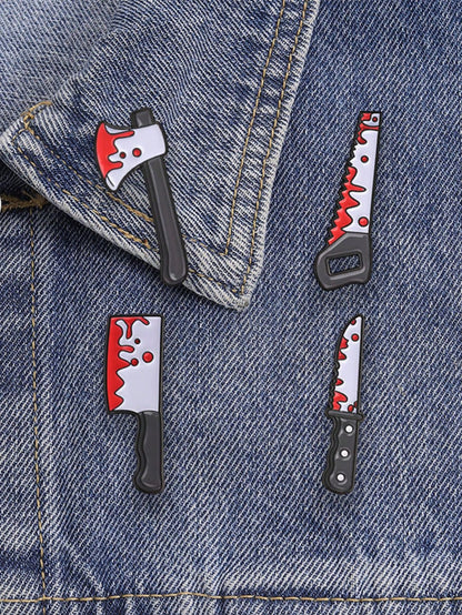 1 Pc Assorted Halloween Pattern Brooches, Lapel Pins For Clothes & Backpacks, Holiday Gifts, Unisex Daily Accessories