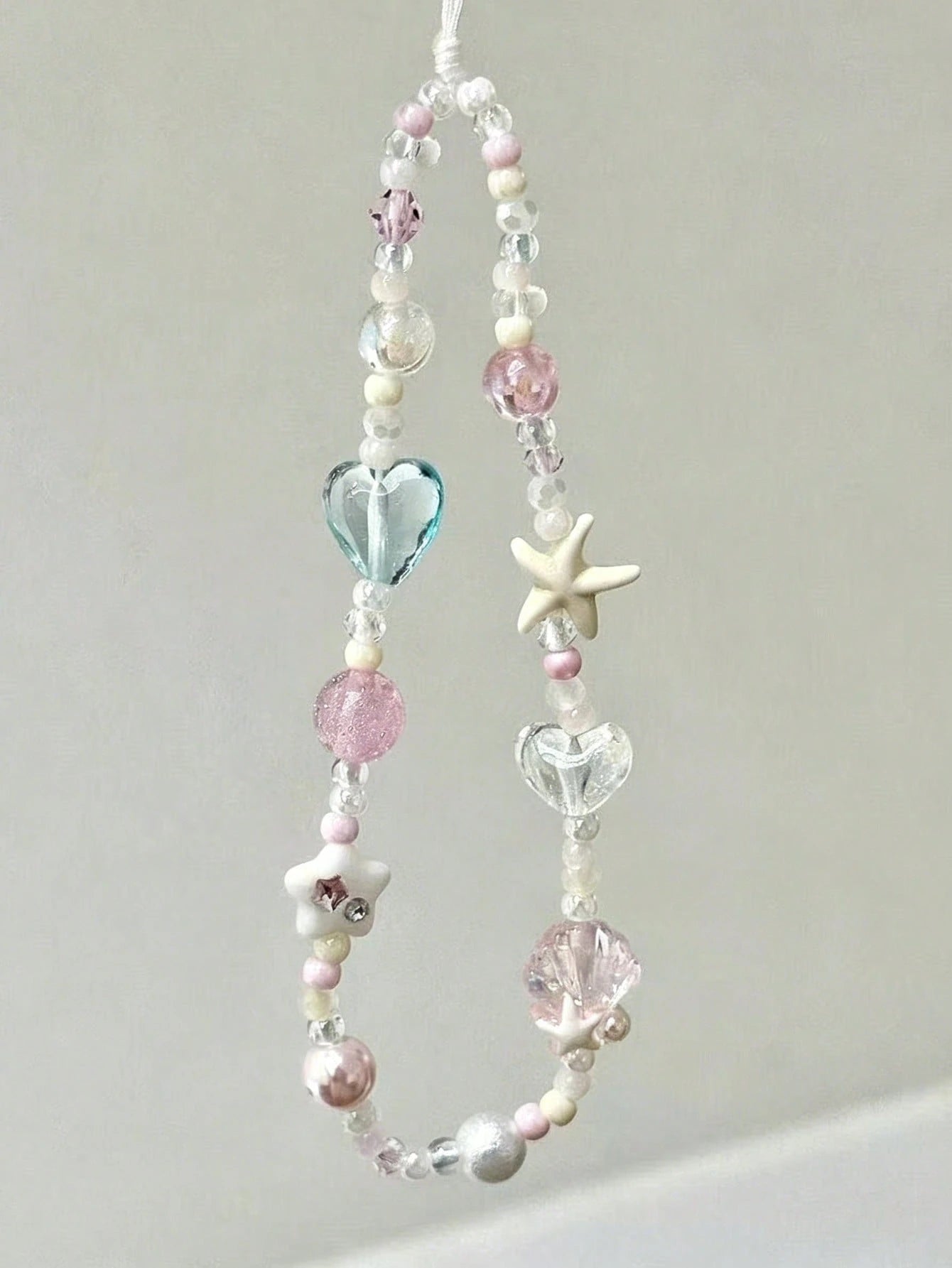 1 Pc DIY Sea Shell Mobile Phone Chain- Sea Star Love Mobile Phone Hanger- Camera Bag Keychain Hanger- Anti-Detachment Rope- Gift For Mother, Family, Friends On Birthdays And Festivals- Mobile Pho