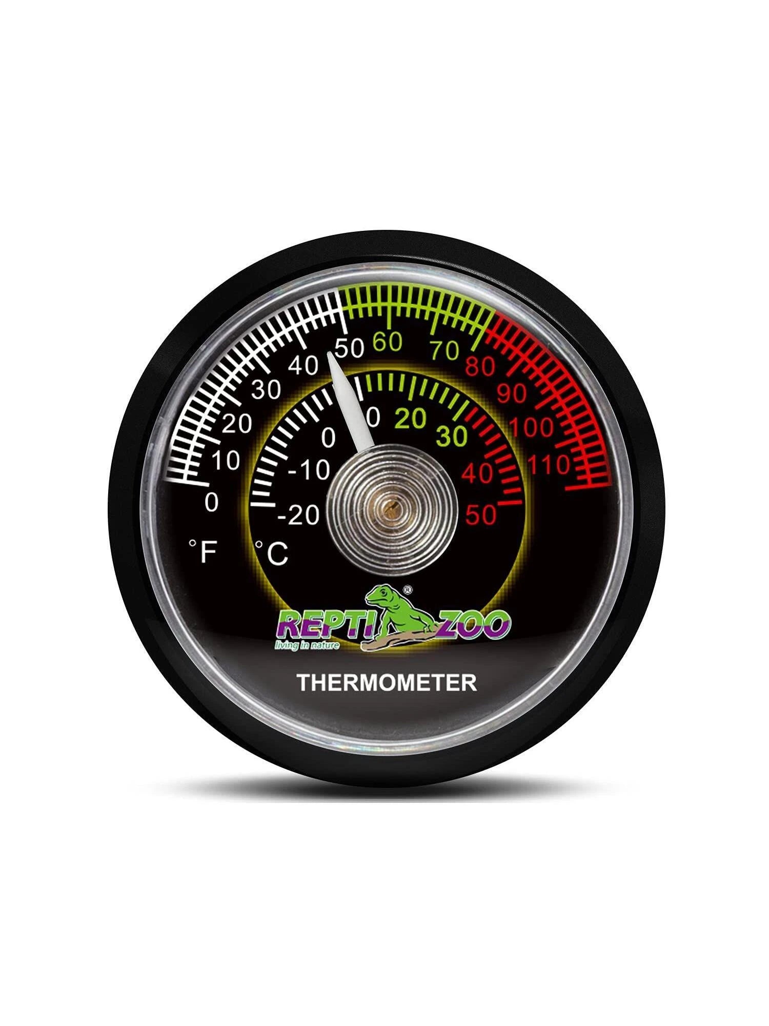1 PC Reptile Terrarium Thermometer, Dial Gauges Pet Rearing Box Thermometer Celsius and Fahrenheit, Reptile Thermometer Accurate Dual Gauges Display, 2 in 1 Reptile Tank Thermometer & Humidity Meter
