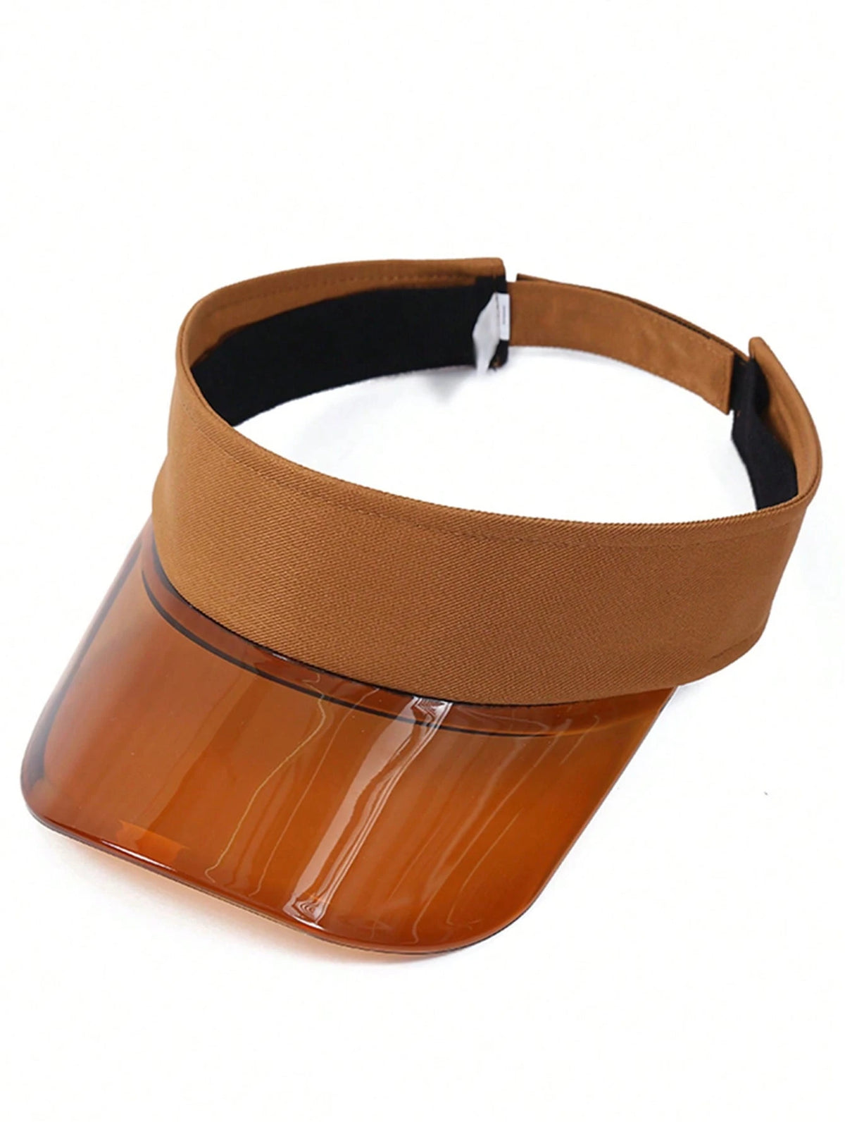 1 Pc Summer New Transparent Wide Brim Visor Cap, Lightweight Breathable Outdoor Sports Commuter Adjustable Solid Color Flat Top Hat