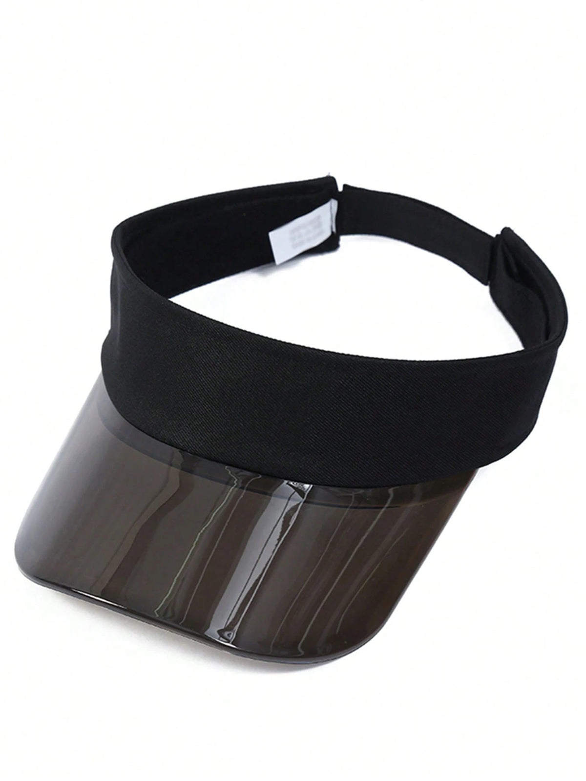 1 Pc Summer New Transparent Wide Brim Visor Cap, Lightweight Breathable Outdoor Sports Commuter Adjustable Solid Color Flat Top Hat