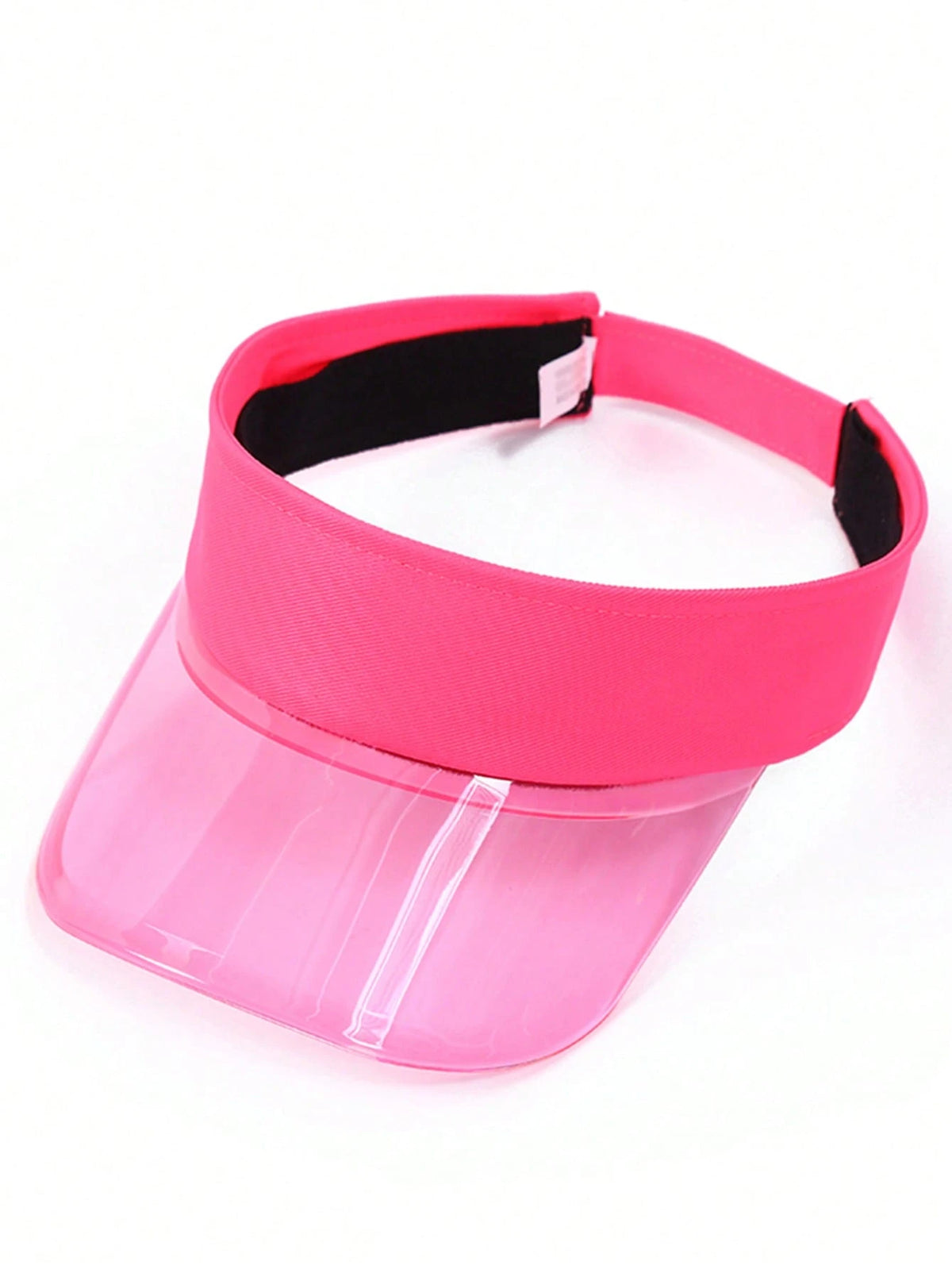 1 Pc Summer New Transparent Wide Brim Visor Cap, Lightweight Breathable Outdoor Sports Commuter Adjustable Solid Color Flat Top Hat