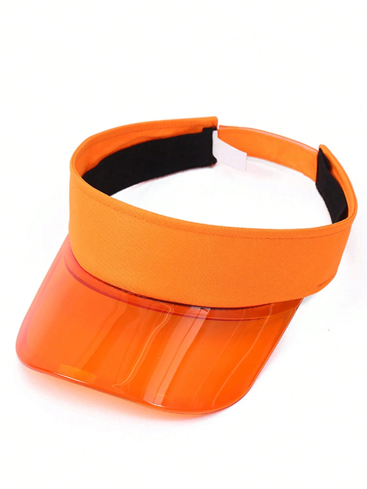 1 Pc Summer New Transparent Wide Brim Visor Cap, Lightweight Breathable Outdoor Sports Commuter Adjustable Solid Color Flat Top Hat