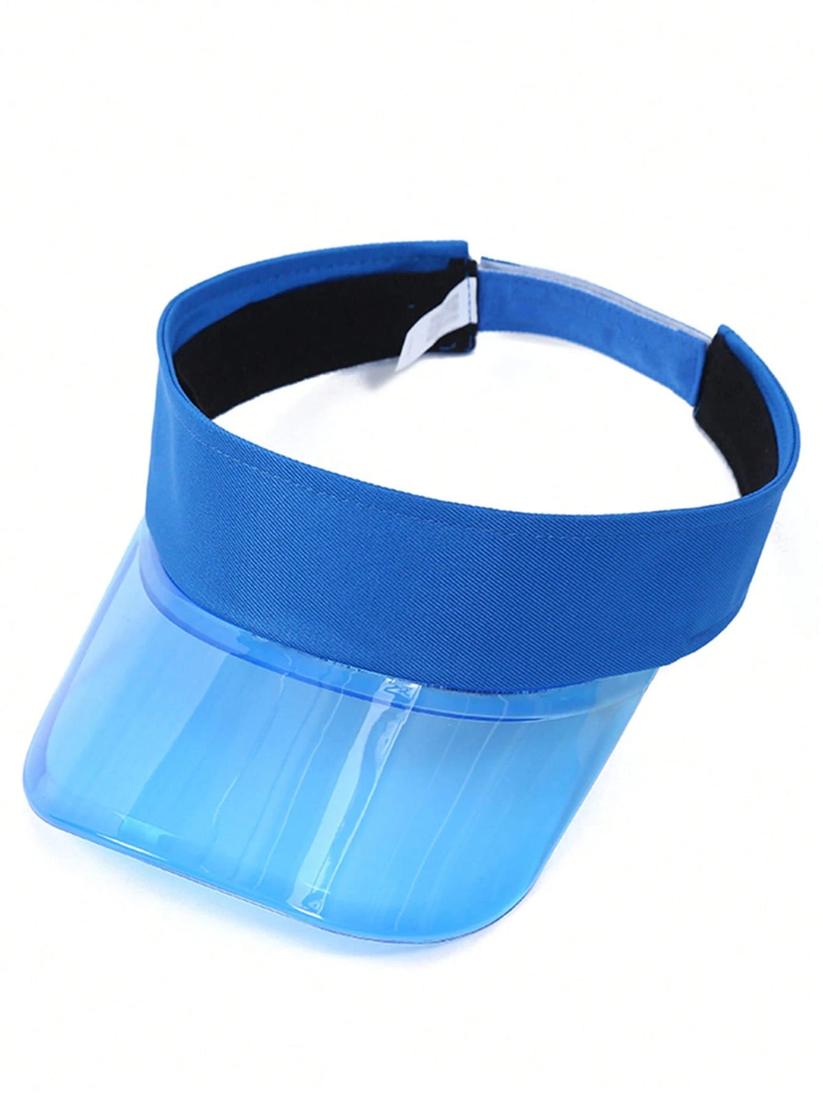 1 Pc Summer New Transparent Wide Brim Visor Cap, Lightweight Breathable Outdoor Sports Commuter Adjustable Solid Color Flat Top Hat