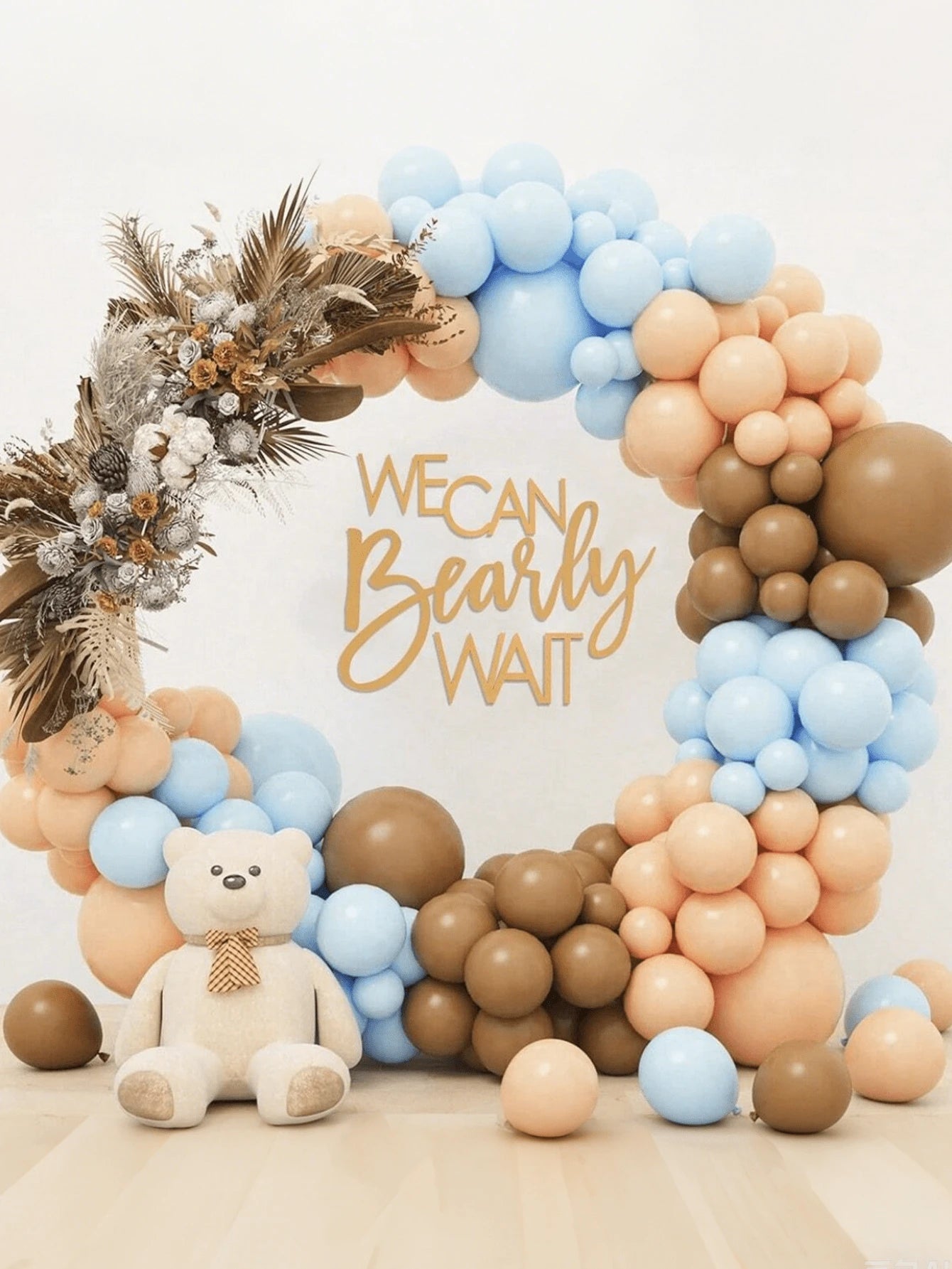 1 Pc We Can Bearly Wait Sign Baby Shower Decoration Backdrop Banner For Gender Reveal Party (Girl Boy Baby) Theme Party Background