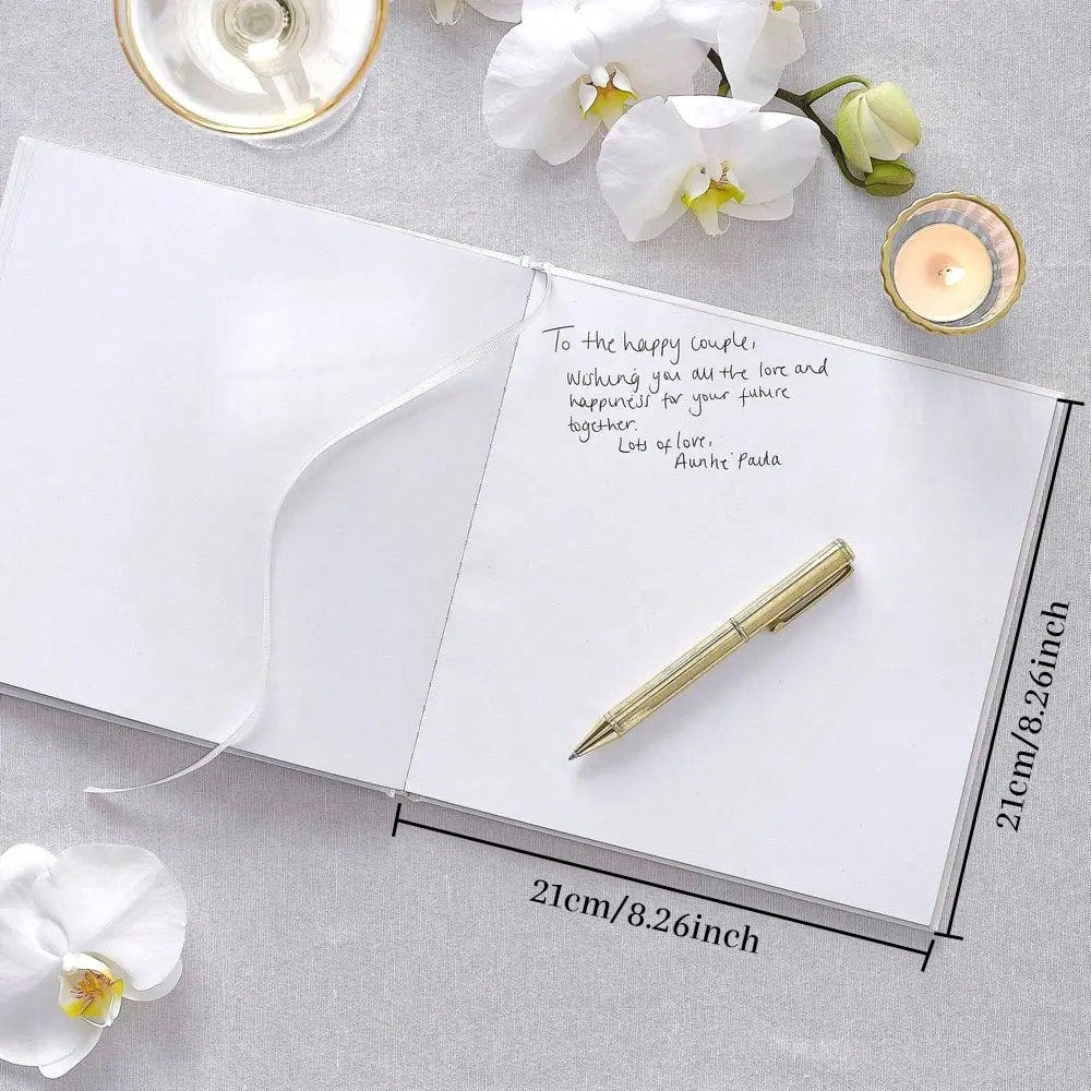 1 Piece: Custom White Square Wedding, DIY Photo Album, Engagement/Anniversary Party Guestbook, Minimalist Bridal Scrapbook.,Forever Love, Personalized Gift, Memory Book, Wedding Gift, Aesthetic