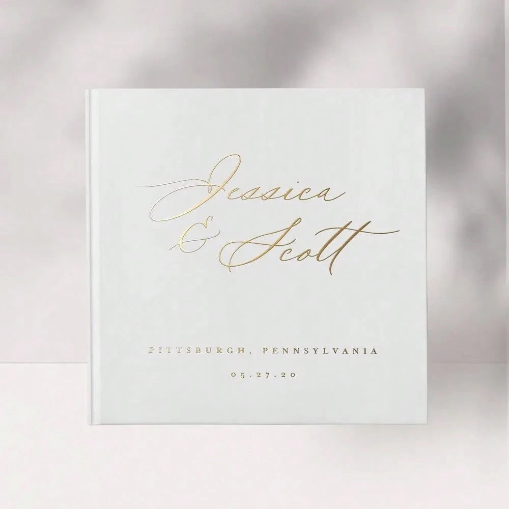1 Piece: Custom White Square Wedding, DIY Photo Album, Engagement/Anniversary Party Guestbook, Minimalist Bridal Scrapbook.,Forever Love, Personalized Gift, Memory Book, Wedding Gift, Aesthetic