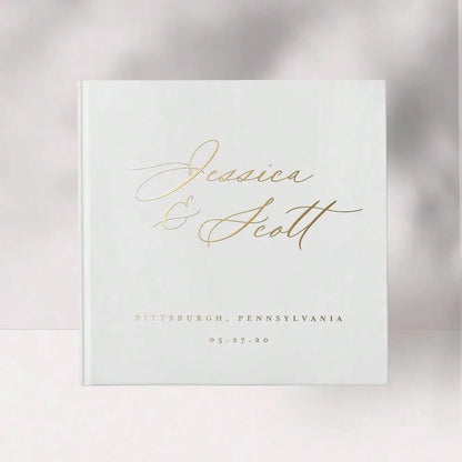 1 Piece: Custom White Square Wedding, DIY Photo Album, Engagement/Anniversary Party Guestbook, Minimalist Bridal Scrapbook.,Forever Love, Personalized Gift, Memory Book, Wedding Gift, Aesthetic