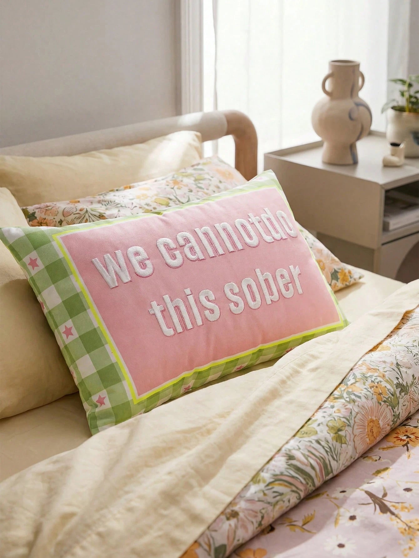 1 Piece, Holiday Bed And Breakfast Soft Decoration, Embroidered Striped Pillow Cover, Outdoor Home Sofa Cushion, Atmosphere Decorative Pillow Cover, Holiday Style, American Coastal Style, Applic