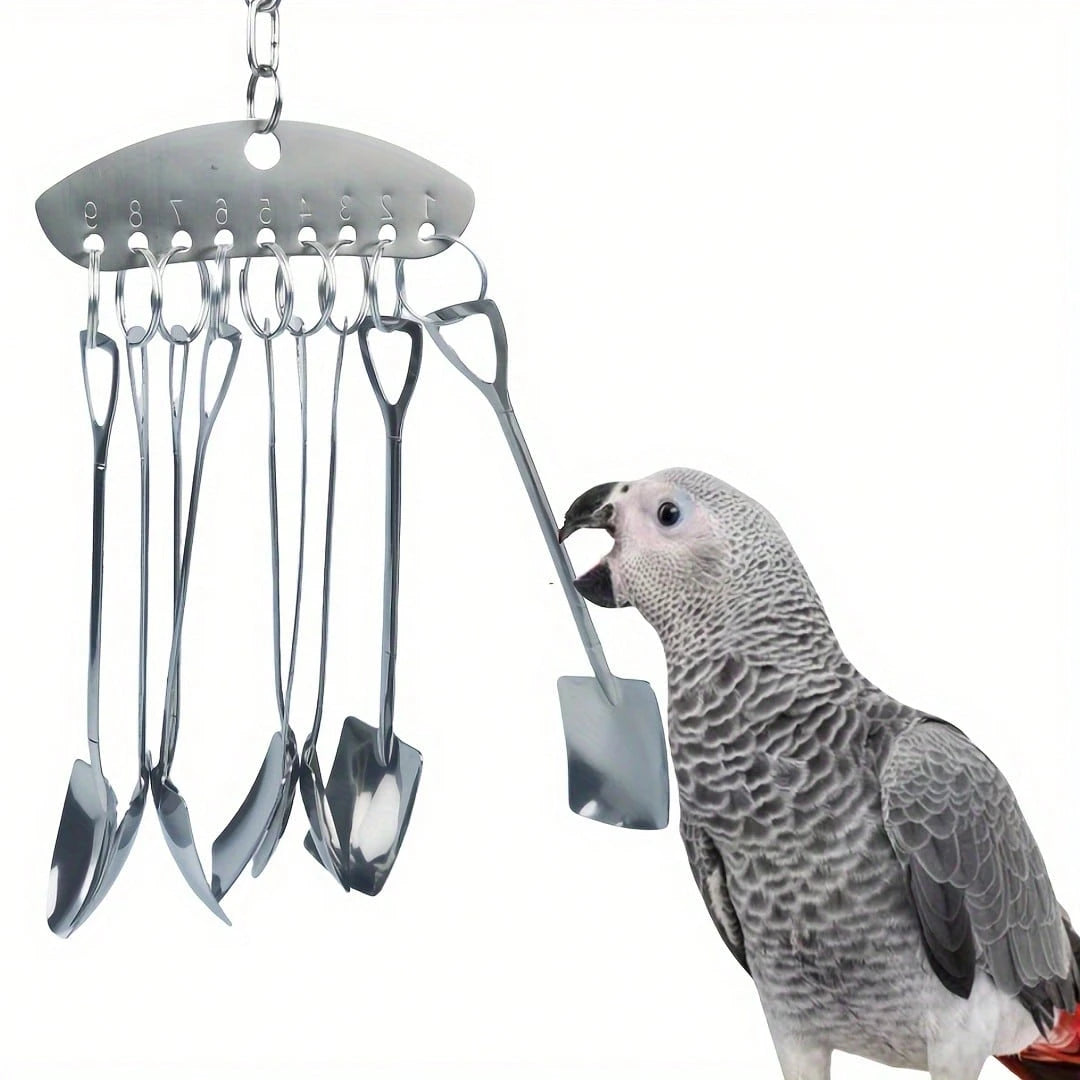 1 Piece Of Metal Bird Toy, Durable Parrot Chewing Ornament- Suitable For Medium To Large Birds Such As Cockatoos And African Grey Parrots, Promotes Mental Stimulation And Beak Health