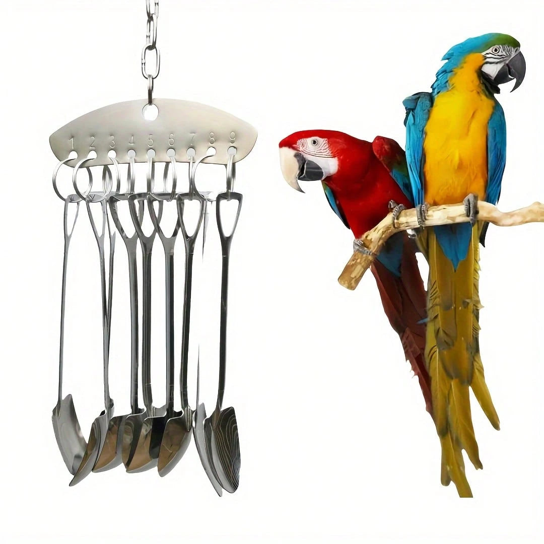 1 Piece Of Metal Bird Toy, Durable Parrot Chewing Ornament- Suitable For Medium To Large Birds Such As Cockatoos And African Grey Parrots, Promotes Mental Stimulation And Beak Health