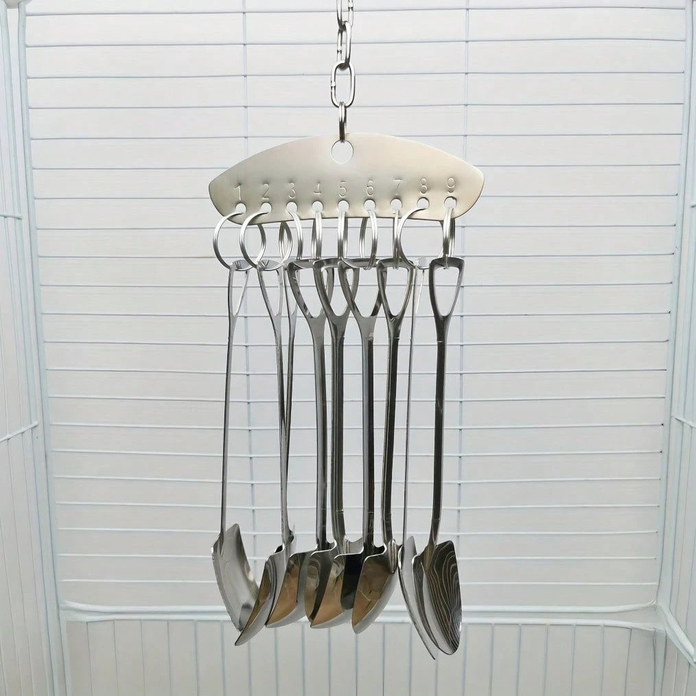 1 Piece Of Metal Bird Toy, Durable Parrot Chewing Ornament- Suitable For Medium To Large Birds Such As Cockatoos And African Grey Parrots, Promotes Mental Stimulation And Beak Health
